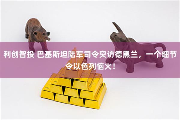 利创智投 巴基斯坦陆军司令突访德黑兰，一个细节令以色列恼火！