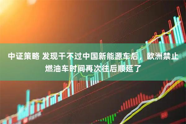 中证策略 发现干不过中国新能源车后，欧洲禁止燃油车时间再次往后顺延了